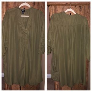 Green T-shirt dress